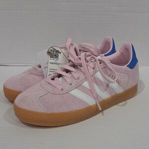 Adidas Originals Gazelle C Kids Pink Blue Suede Sneakers JQ9413 Size 2 US